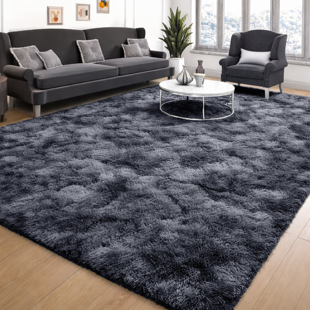 Solid Colour Shag 140cm X 200cm Area Rug