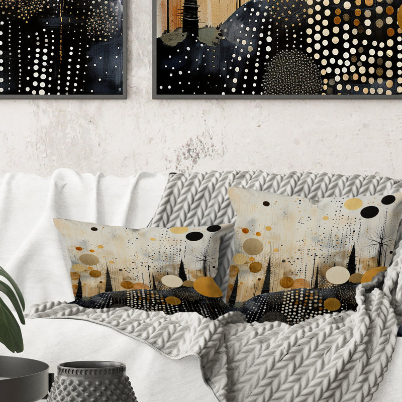 Coussin décoratif monochrome I - Collages abstraits