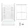 48" W x 75.75" H Frameless Rectangle Sliding Shower Kit with Towel Bar and Base Included