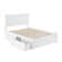 Flagg Solid Wood Storage Platform Bed with Footboard and Under Bed Drawers