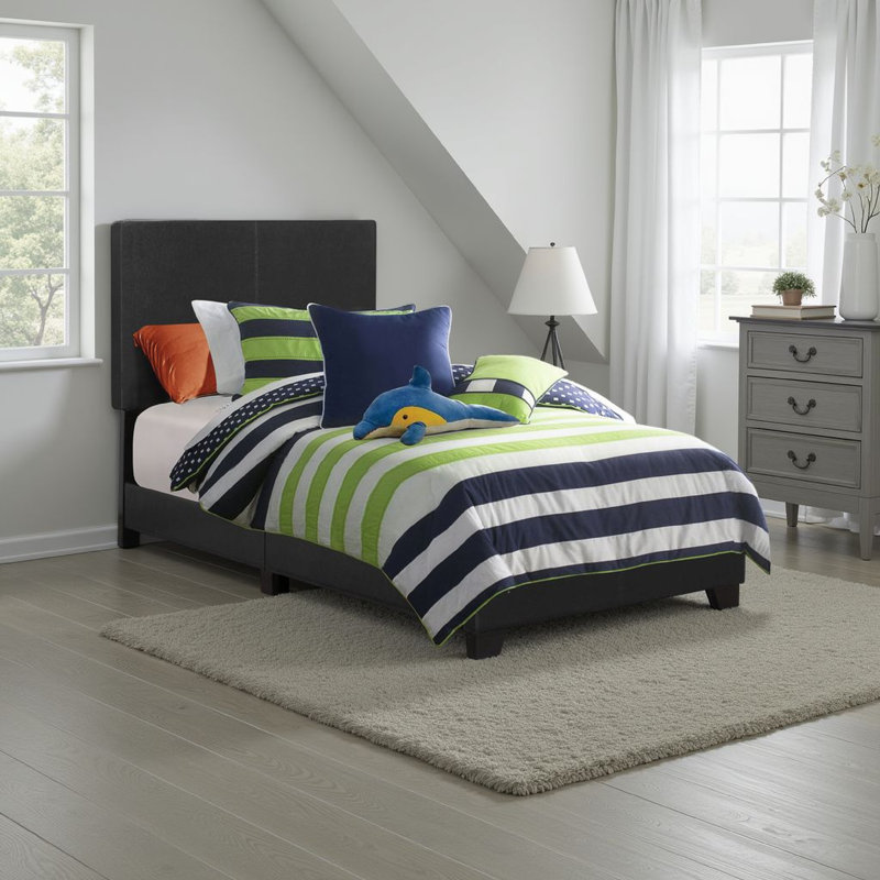 Lit tapissier standard Mielke, Noir, Simple