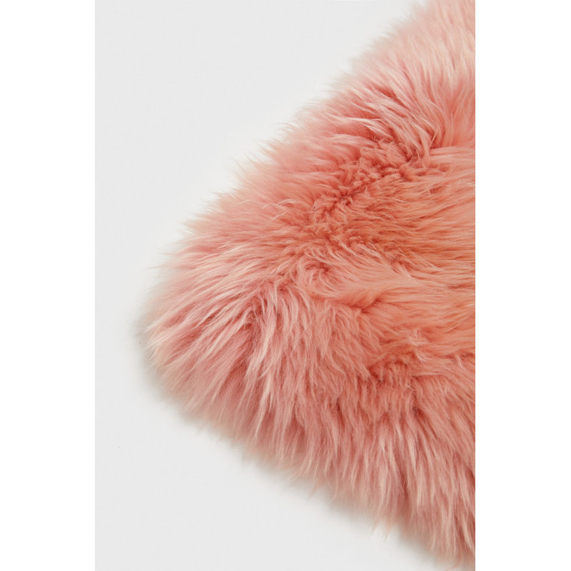 Teton Sheepskin Scatter Cushion Cover, Pink