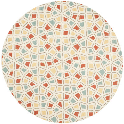 Tapis beige / rouge Spring Wheel