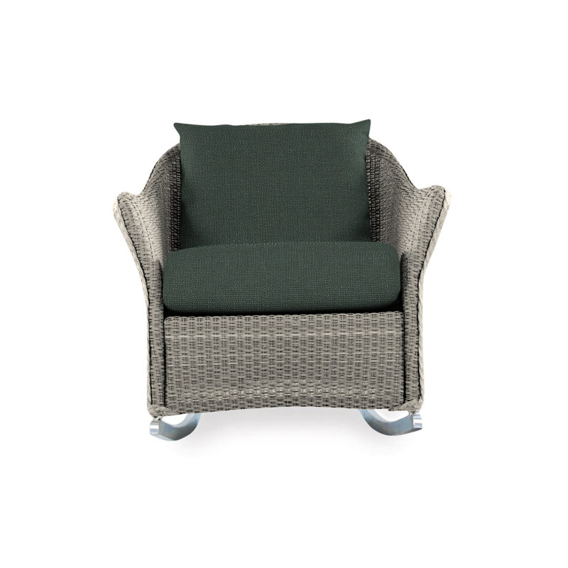 Weekend Retreat Outdoor Rocker Chair, Pewter, Charlotte Sparrow