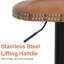 Swivel Upholstered Adjustable Height Counter Stool