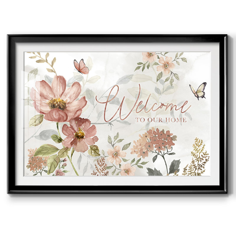Summers Welcome, reproduction d'art encadrée, H 27 po x l 39 po x P 1,5 po, Noir