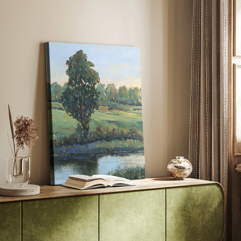 Arbre au bord de la rivière II - galerie Cavas sur mesure, H 12 po x l 8 po