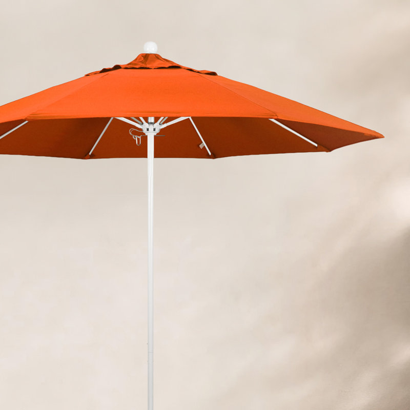 Parasol de marché 9 pi Maria, Blanc, Toile Sunbrella® perroquet