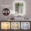 Miroir de salle de bain 28 po x 36 po à DEL, éclairé à l'avant et à l'arrière, gradable en continu, 3 couleurs CRI90 +, mémoire de luminosité, incassable, miroir de meuble-lavabo à DEL antibuée, imperméable IP44
