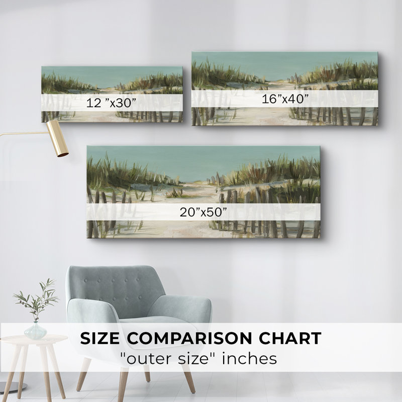 Warm Dunes II - Toile tendue avec châssis - Prêt à accrocher, H 12 po x l 30 po
