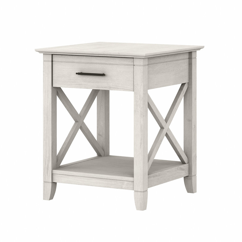 Table de chevet 1 tiroir Huckins, Chêne blanc lin