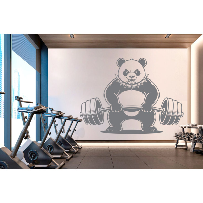 Adhésif décoratif Panda Gym Panda Fitness, H 48 po x l 35 po, Comme neuf