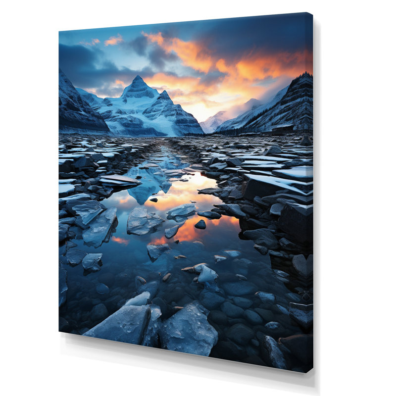 Rayo Canada Columbia Icefield Majesty - impression, H 44 po x l 34 po x P 1,5 po, Toile tendue