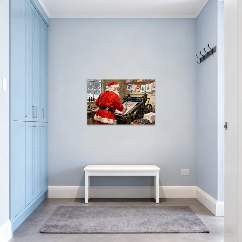 Noël, père Noël, fonctionnement de l'imprimerie, H 20 po x l 30 po