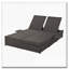 Double chaise longue d'extérieur en rotin d'extérieur avec dossier et siège réglables en osier-1542796569