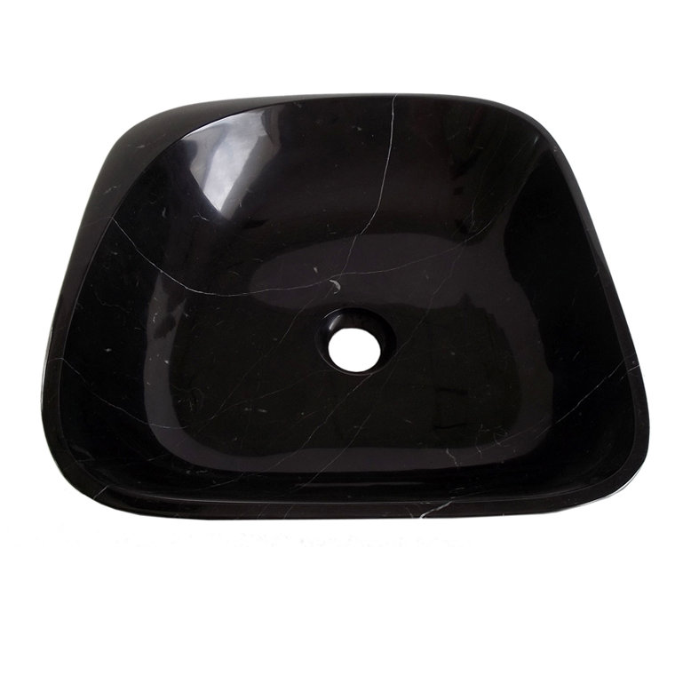 Lavabo de salle de bain pour bateau carré pierre
