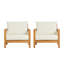 Ensemble de 2 chaises longues de patio, confort moderne en bois d'acacia