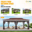 Pavillon de jardin robuste 12 x 20 pi avec filet extérieur-100083772
