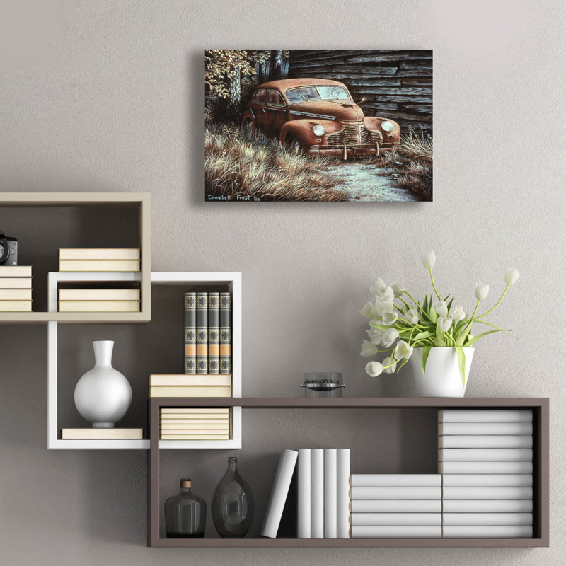  'Parking Space' by Campbell Frost Acrylic Glass Wall Art, 24" x 16", 16" H x 24" W