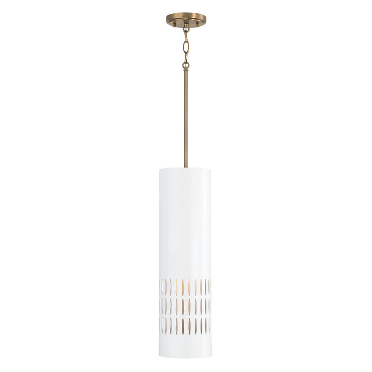 Chemar 1 - Light White Cylinder Pendant