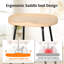 llle Solid Wood Backless Saddle Seat with Footrest Stool Set-412286915-412286971-412286917
