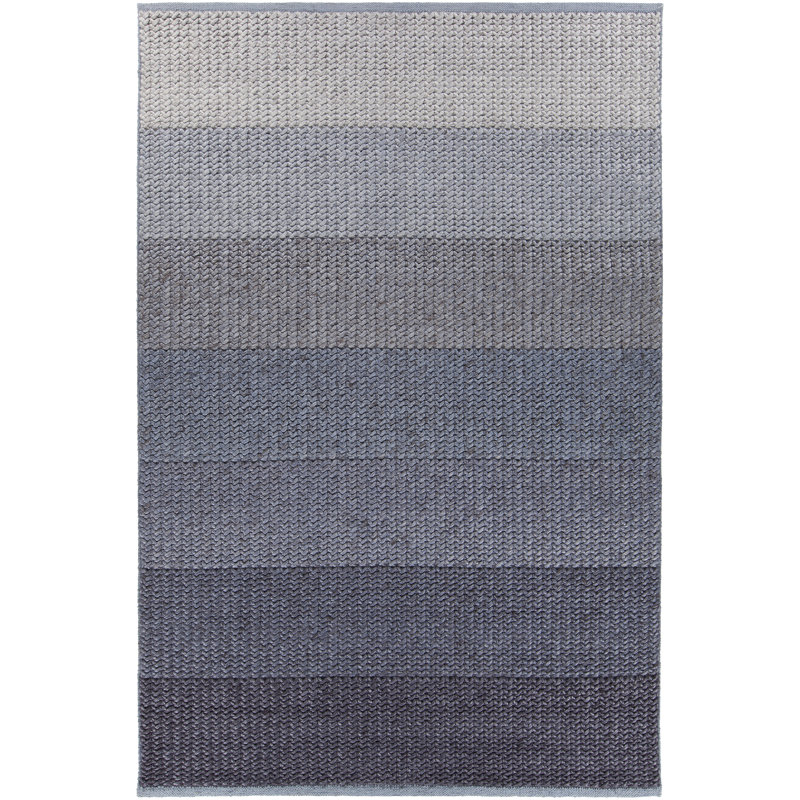 Tapis bleu tissé à la main Faynett, 5 pi x 7 pi 6 po