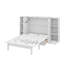 Spacious Queen-Size Murphy Bed Comprising Shelving Drawers And A USB Charging Hub-631959882