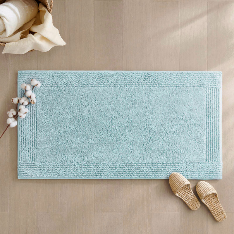 1 Pcs 24X44" 100% Cotton Tufted 3000 Gsm Reversible Bath Rug, Rectangle 2' x 3'8"