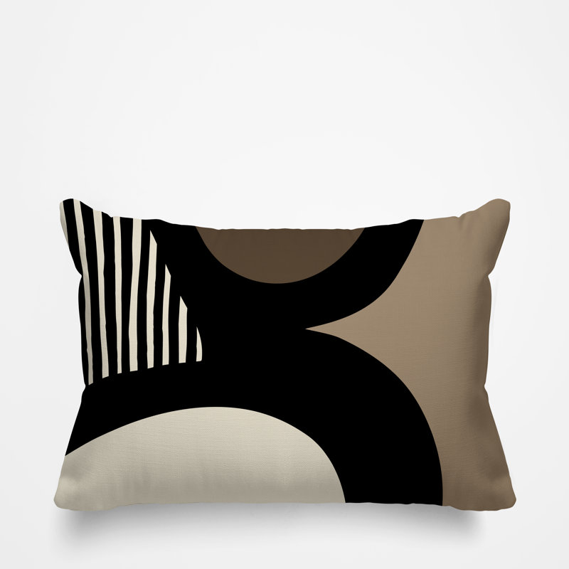 Lara Reversible Throw Pillow, Beige, 14"H x 20"W
