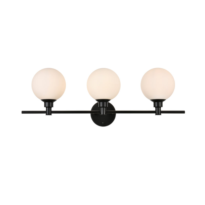 Carmie Dimmable Vanity Light, Black, 3 Lights