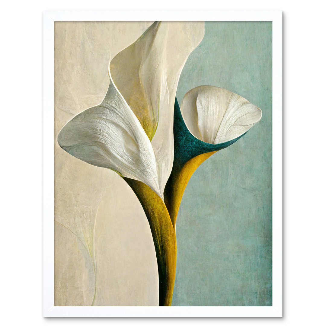 Cala Lily Lilies Flower Abstract Minimalist - Painting