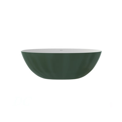 65" Premium Solid Surface Deep Soaking Bathtub