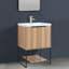 Meuble-lavabo autoportant avec lavabo, armoire de salle de bain compacte pour salle de bain et salle d'eau-717625818