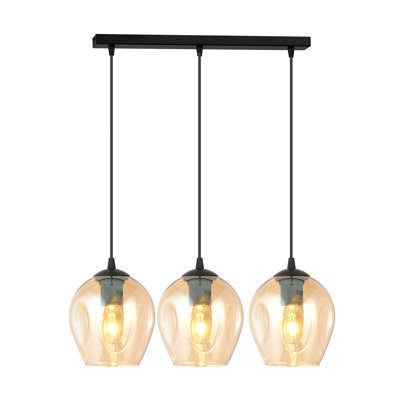 Cadi-Grace 3 - Light Black Kitchen Island Pendant