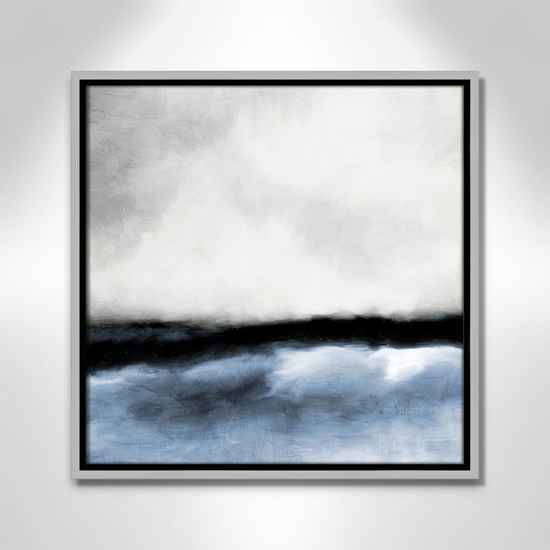 Across the Horizon - Version carrée, impression par Kimberly Allen, Toile argentée avec cadre flottant, Pas de tapis
