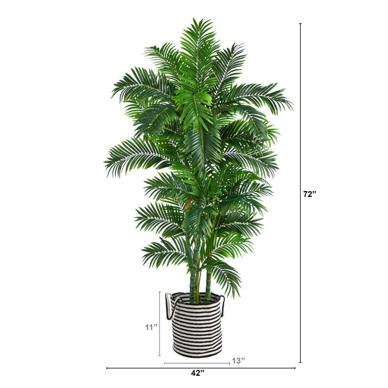 Palmier artificiel 72 po en pot