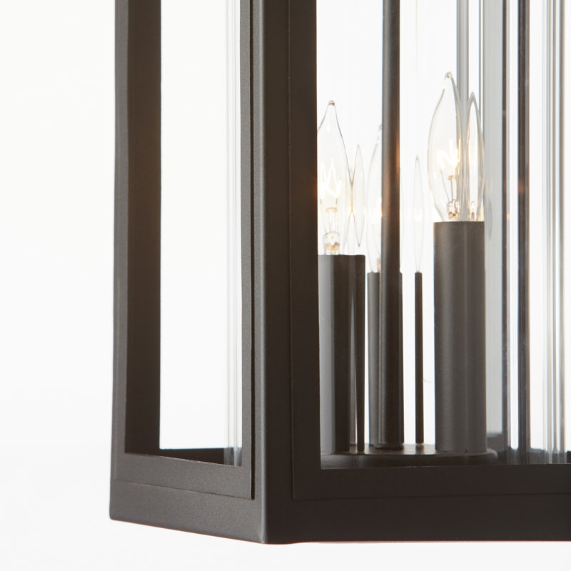 Lanterne suspendue d'extérieur noire H 18,25 po à 3 lumières