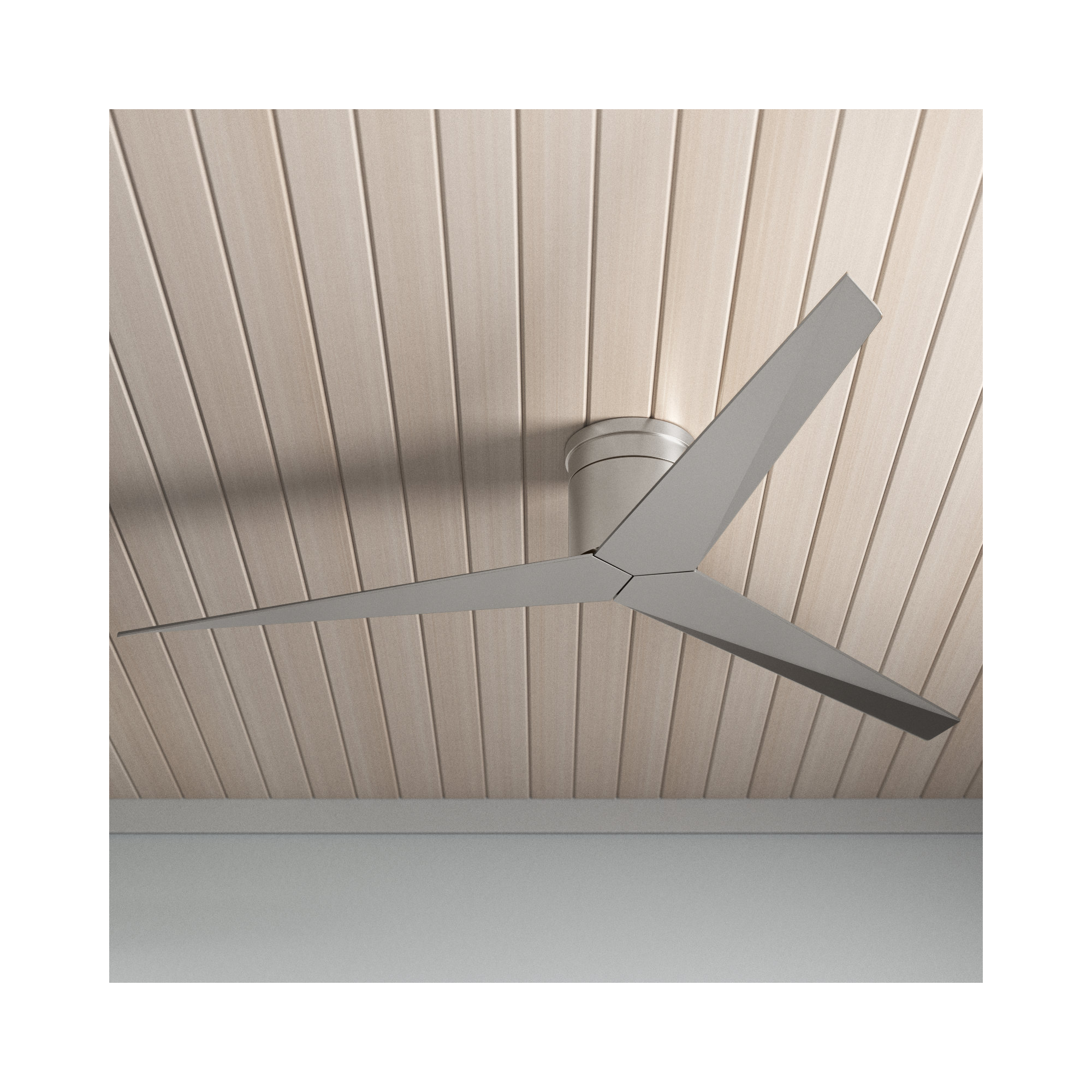 56'' 3 Blade Ceiling Fan, Brushed Nickel, Brushed Nickel