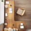 Bureau en bois massif en forme de L brun noisette-43168415-43168414