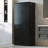 Tall Storage Cabinet with Two Laundry Baskets and Drawer - Black-1333248165