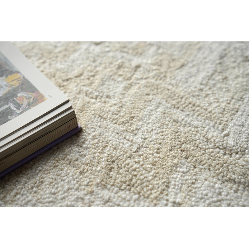 Exquisite Rugs Veneta Handmade Hand-Tufted New Zealand Wool On Canvas Beige Area Rug, Rectangle 8' x 10'