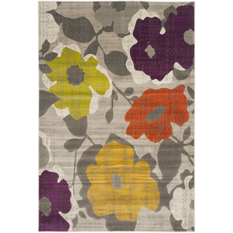 Porcello Performance Floral Rug, Rectangle 5'2" x 7'6"
