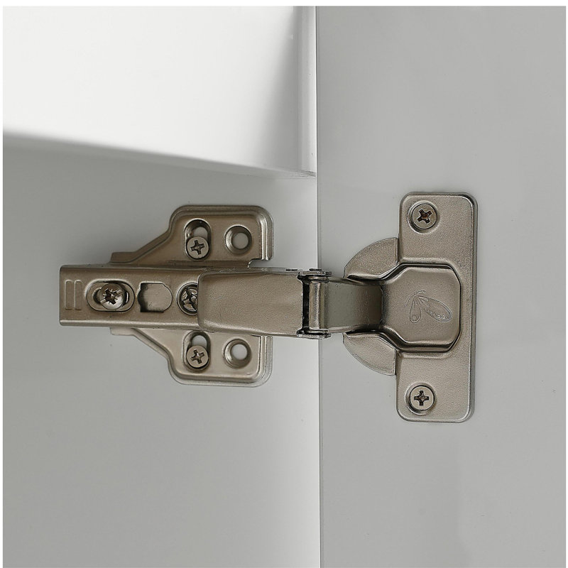 Meuble-lavabo à portes 28 po avec lavabo 28 po pour petite salle de bain, Blanc brillant, 28"