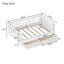 Lit simple pour enfant en bois blanc | Rails de rangement et de sécurité-175087834