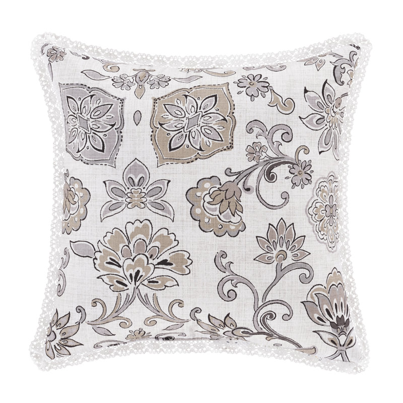 Housse et insert de coussin décoratif carré Chelsea, Gris