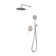 Aquata Rain Fall Shower Faucet Set with Hand Shower (Valve Included)