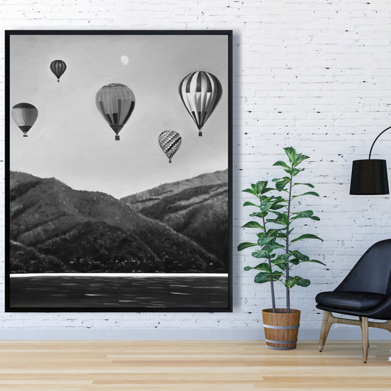 Air Balloon Landscape Print On Canvas