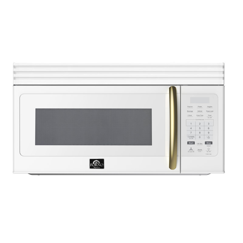 Forno Scalo 30-Inch Over the Range Microwave, White – 1.6 cu.ft, 300 CFM Convertible Vent