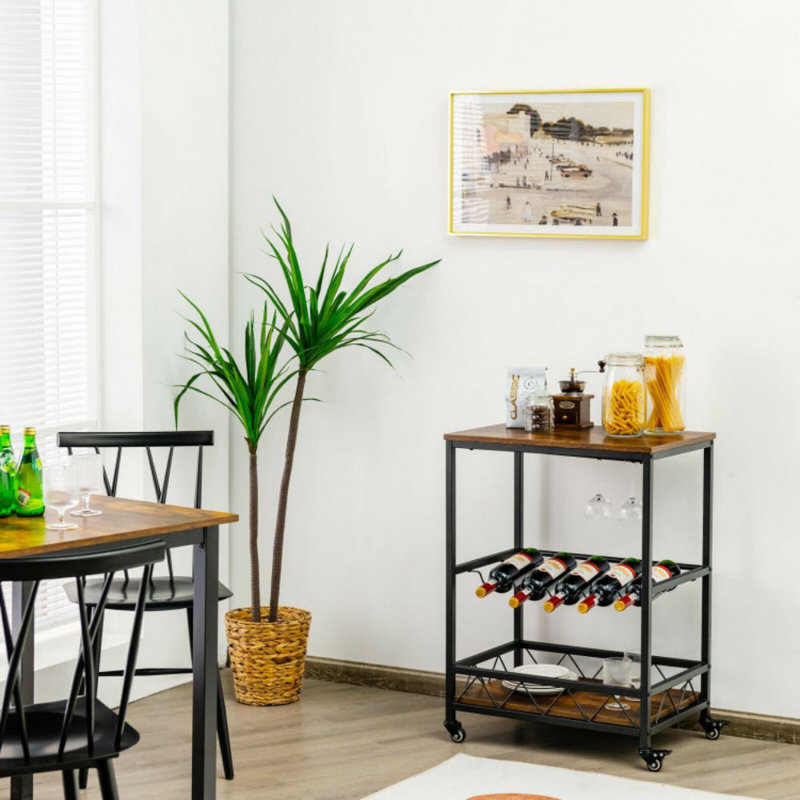 Wood Bar Cart