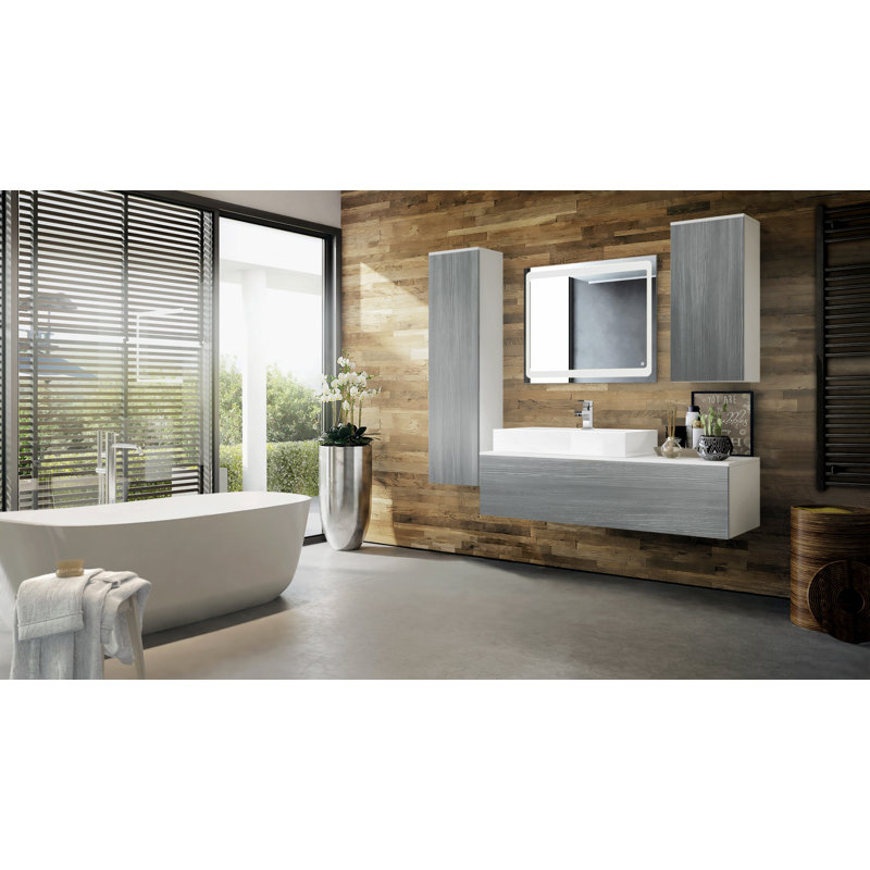 Aariyona 4-Piece Bathroom Furniture Suite, Avola Anthracite, Does not feature a mirror